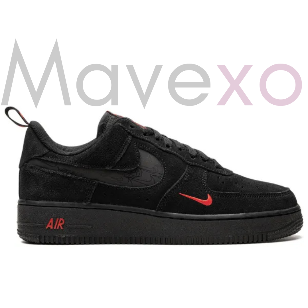 Air Force 1 Low "Multi Swoosh Black/Crimson"