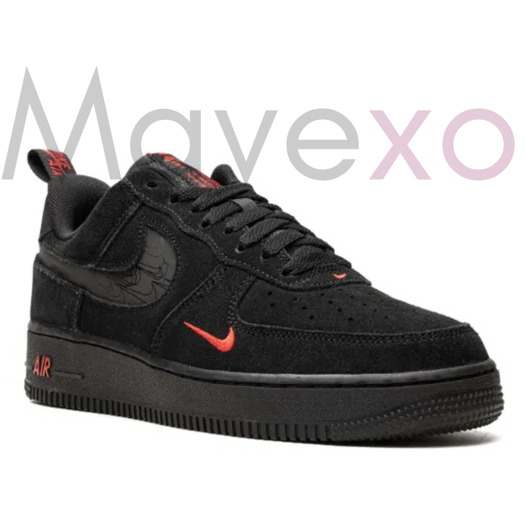 Air Force 1 Low "Multi Swoosh Black/Crimson"
