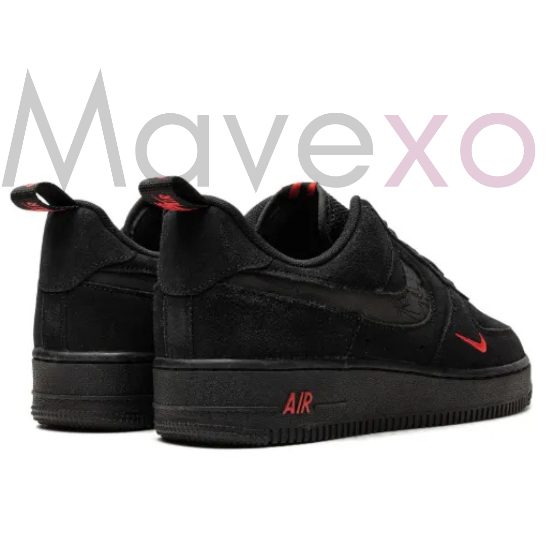 Air Force 1 Low "Multi Swoosh Black/Crimson"